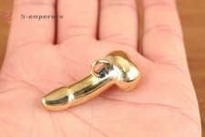 Rare chinese copper hand cast fengshui penis cool statue necklace key pendant