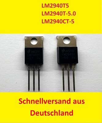 LM2940T5 LM2940T-5.0 LM2940CT-5 Voltage regulator Spannungsregler 5V 1A TO220