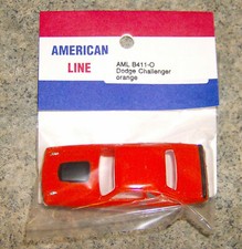 "NEW" JOHNNY LIGHTNING T JET ORANGE DODGE CHAL PULL BACK HO BODY UNDER AMER LIN