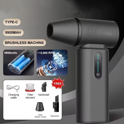 Brushless Motor Electric Air Duster Computer Keyboards Cleaning - Afbeelding 9 van 16