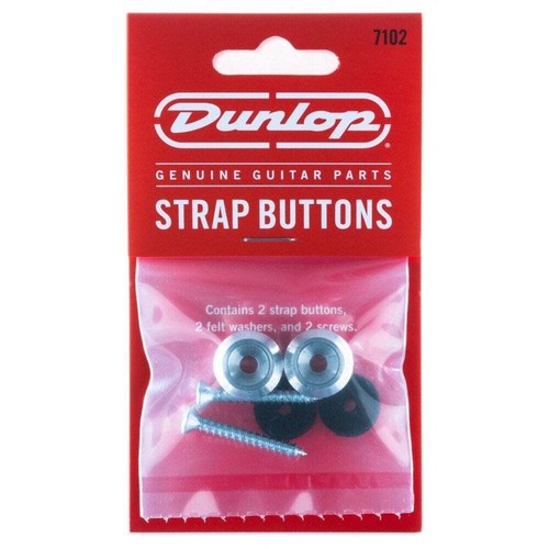 Dunlop Gitarrengurtknöpfe mit Filzscheiben und Schrauben, 2er Pack