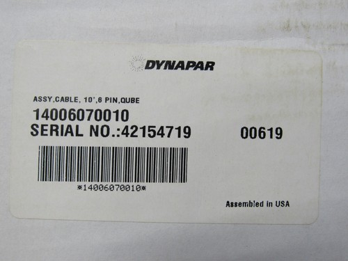 DYNAPAR CA-14D607 / CA14D607 10ft 6 pin Qube 14006070010 - Picture 3 of 12
