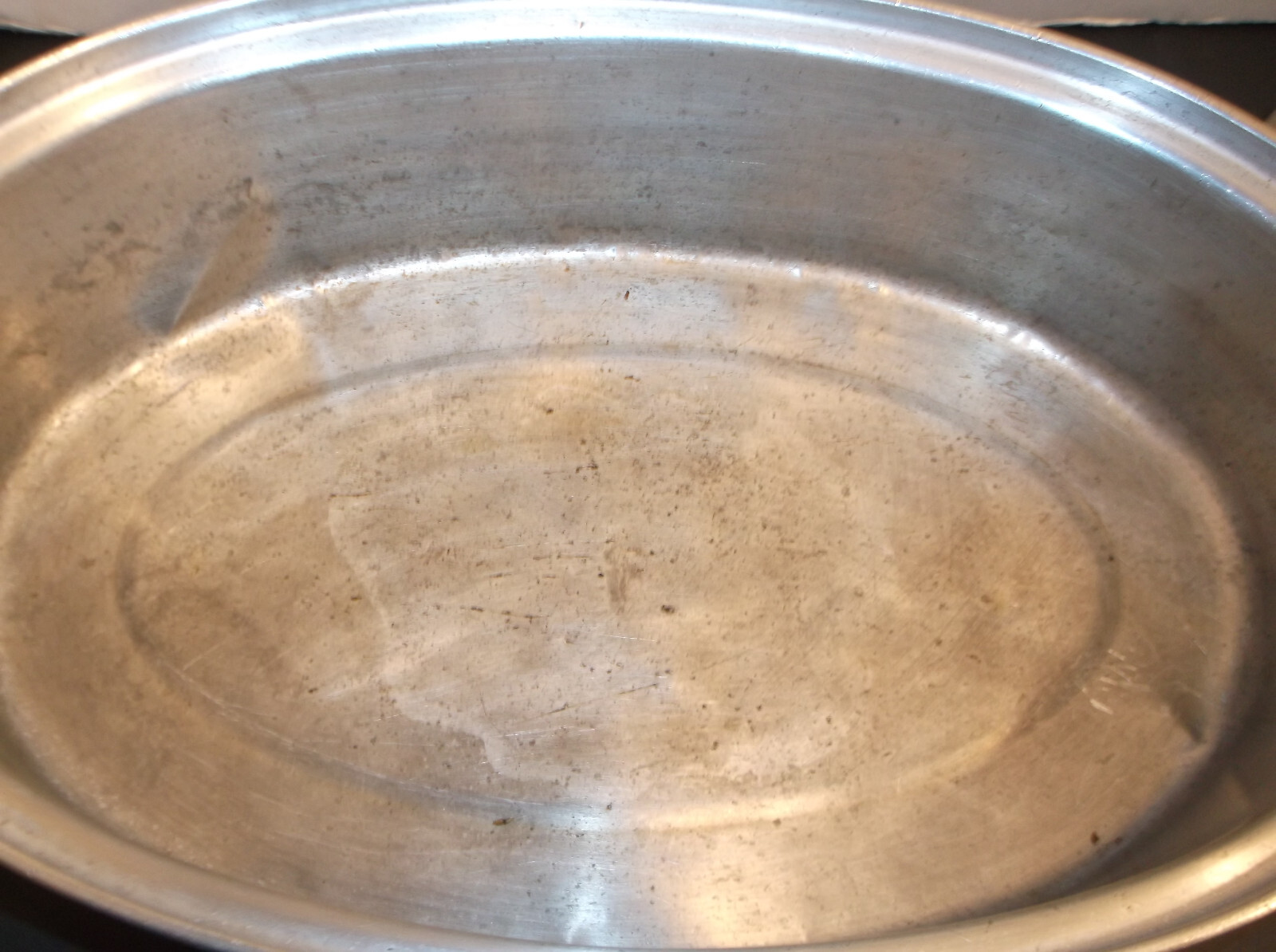 VINTAGE MIRRO ALUMINUM ROASTING PAN  W/Vented Lid & Trivet  Oval 15"