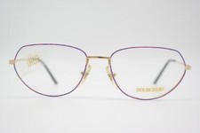 Vintage Glasses BOURGEOIS SALOME Violet Gold Oval Eyeglass Frame