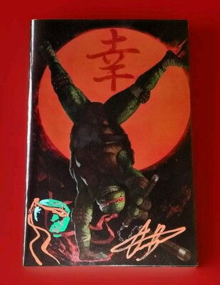 TMNT #1 Michelangelo Foil Virgin Variant Aaron Bartling SIGNED & REMARKED + COA