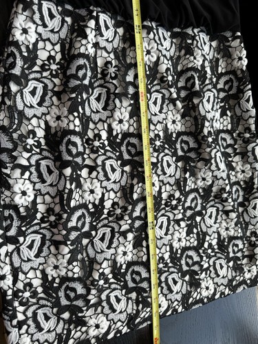 NWT Aidan Mattox Black/white Lac Cocktail Dress | Size 8 | Cut Out | Party Dress - Picture 11 of 14