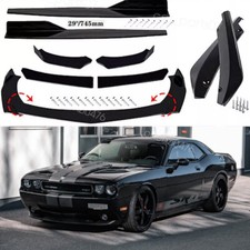 For Dodge Challenger Front Rear Bumper Lip Spoiler Splitter Body Kit Side Skirt