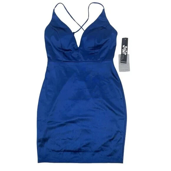 Jump Apparel Size 3/4 Royal Blue Stretch Satin Mini Cocktail Party Dress Sz-5/6 | eBay Jump Apparel Size 3/4 Royal Blue Stretch Satin Mini Cocktail Party Dress Sz-5/6 | eBay