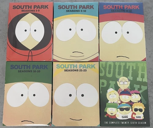 SOUTH PARK - Complete Seasons 1-26 DVD Boxsets with Slipcases