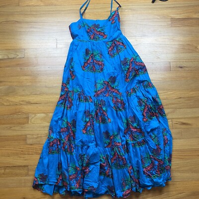blue lobster dress Lobster Dinner Maxi Dress L