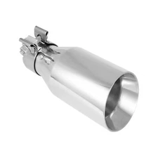 Exhaust Tip with Clamp 2.5"Inlet 3.5"Outlet 7.5" Length  Stainless Steel