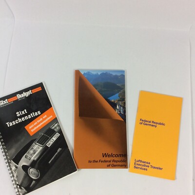 Vintage Lot Travel Atlas Guide Federal Republic of Germany 70s 80s