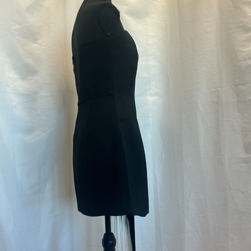 Torn By Ronny Kobo Capri Strapless Fringe Mini Dress in Solid Black Size M NWT - Picture 3 of 15