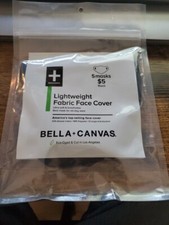 NEW Bella Canvas Face Mask, Lightweight, Black 5 Count