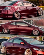 Fit 2001-2005 Honda Civic Coupe Slim Style Window Visors Rain Sun Guard Vent 2Pc