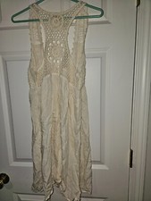 Beige Lace Sundress Ladies Medium by DEVI