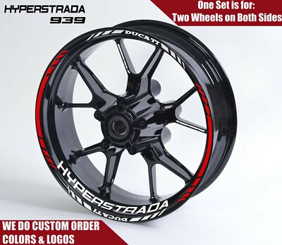 Ducati Hypermotard Wheel Decals Rim Stickers 696 821 969 S4R 1200s