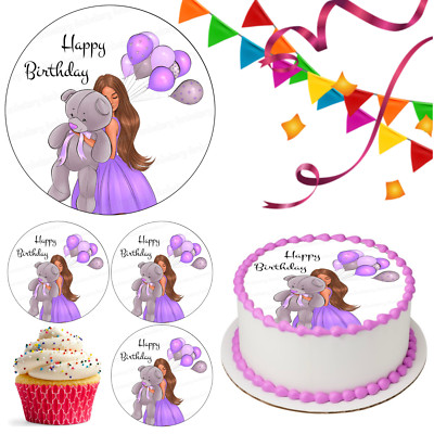 Happy Birthday Frau Tortenaufleger Party Deko essbar Feier Cupcake