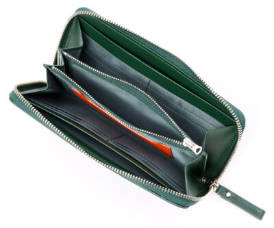 New Yoshida Bag Porter Enchase Long Wallet Green PORTER 180g