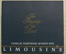CADILLAC FLEETWOOD SEVENTY FIVE LIMOUSINE LF USA Car Sales Brochure 1986