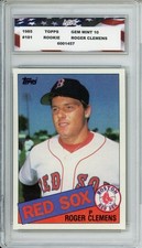 1985 Topps Roger Clemens Rookie Card #181 AGC Gem Mint 10 Boston Red Sox HOF