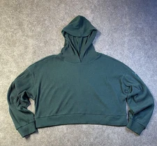 Alo Yoga Muse Hoodie Green Ribbed Crop Hoodie Women’s Size XL or XXL