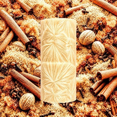 Brown Sugar Cinnamon Spice Pillar Candle - 4 Sizes - Choose Your Colour
