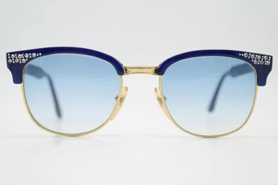 Lunettes De Soleil Vintage Collbert Afrikan Bleu Or Ovale - Photo 1/4