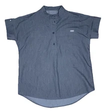 Figs Scrub Top XS Technical Collection Mock Neck Cuffed Short Sleeves Pockets