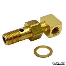 Vms Fuel Pressure Gauge Adapter Banjo Bolt 18 Npt M12 X 1.25 Fits Honda Acura