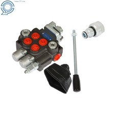 3600 PSI Hydraulic Directional Control Valve 2 Spool 11 GPM BSPP+Conversion Plug
