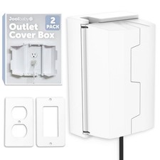 Outlet Cover Box for Child Safety 2 Pack Duplex  Decorator Electrical Outl...