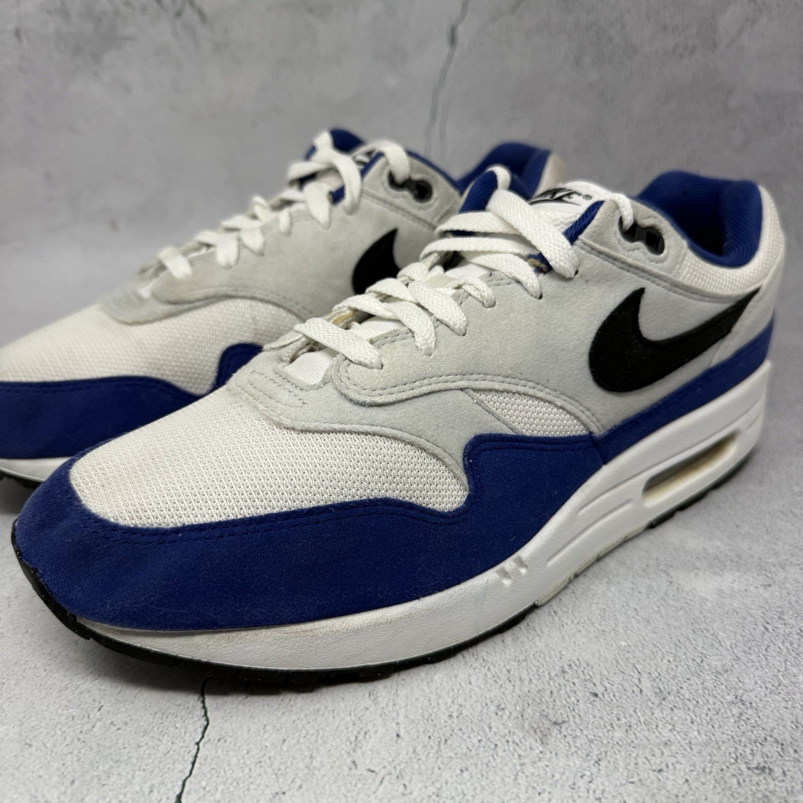 Air Max 1 Deep Royal Blue Shoes Sneakers FD9082-100 Mens sz 10 M
