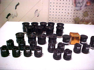 group of Computar & Rainbow C mount video lenses  Read the ad (bx 150)