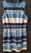 Ann Taylor Loft Petites Floral Print A-line Stretch Waist Lined Dress-Sz MP-VGC