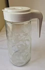 Vintage Anchor Hocking  Tang Pitcher Etched Floral Design