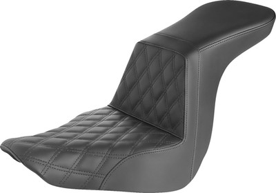SADDLEMEN - 818-29-192 - Step-Up Seat - Front Lattice Stitch - Black for HD Soft