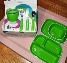 Munchkin, inc. Color Me Hungry Splash Dining Set Green Brand New Open Box