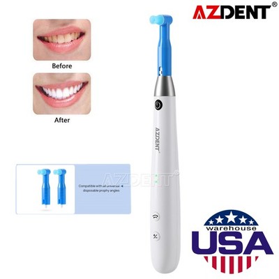 Cordless Dental Electric Hygiene Prophy Handpiece 360° Swivel+2 Prophy Angles