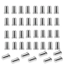 33mm Chrome Abs Plastic Lug Nut Covers Caps For Semi Truck Pack Of 40