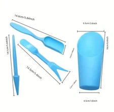 4pcs Mini Plastic Soil Shovels – Durable Tools for Potted Gardening