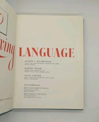 Living Language, Grade 9 by Joseph C. Blumenthal, Robert Frank