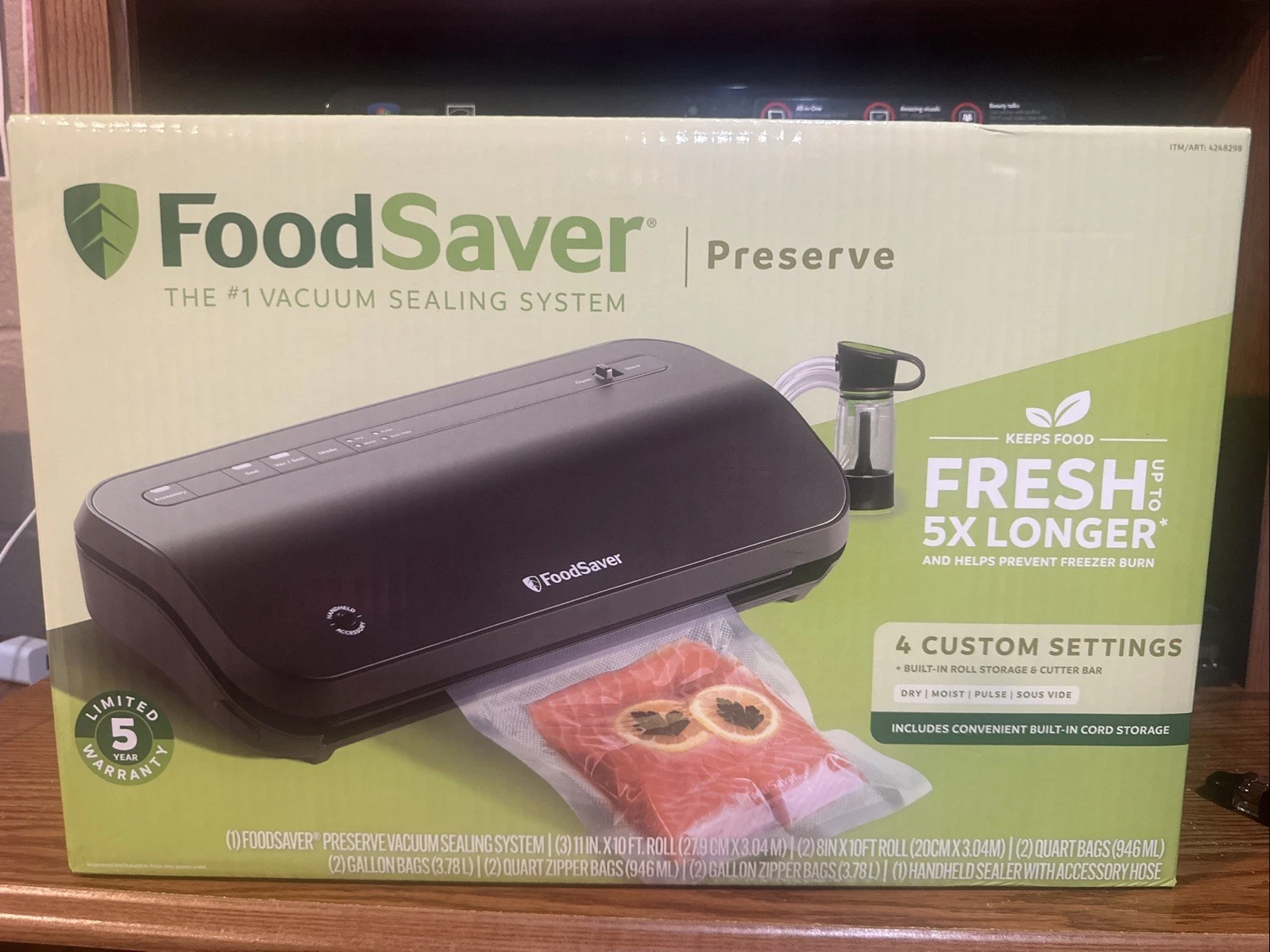 FoodSaver Preserve Vacuum Sealing System Starter Kit with Bags and Rolls