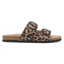 Lilley Womens Sandals Multi-Coloured Adults Ladies Mule Leopard Print SIZE