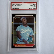 1987 Donruss #35 Bo Jackson Rated Rookie 🔥PSA 10 GEM MINT 🔥 KC Royals ⚾️