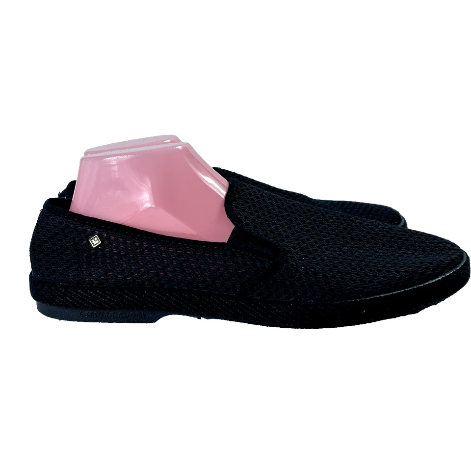 Rivieras Alpargata Zapatos Para Hombre 10.5 Clásico Filete Negro Transpirable Ligero Foto 2 de 4