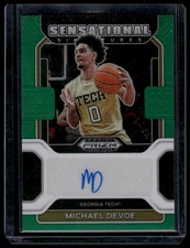 2022 Panini Prizm Draft Picks #SS-MDE Michael Devoe Auto Green