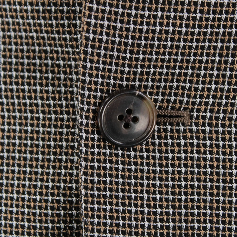 Traje de dos piezas de algodón Belvest nuevo con etiquetas talla 48R (38R EE. UU.) en negro, beige y blanco Foto 2 de 4