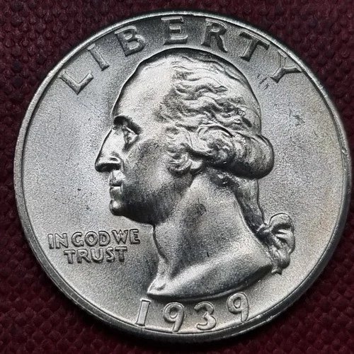 1939 D Washington Quarter 25c BU UNC Uncirculated #100257