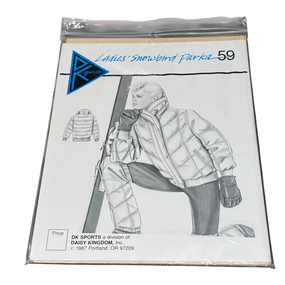 Vintage Daisy Kingdom DK Sports Ski Wear Sewing Pattern Lot 6 1980s Jackets Set - Image 3 of 4